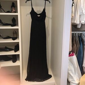 Cache Beaded Black Gown